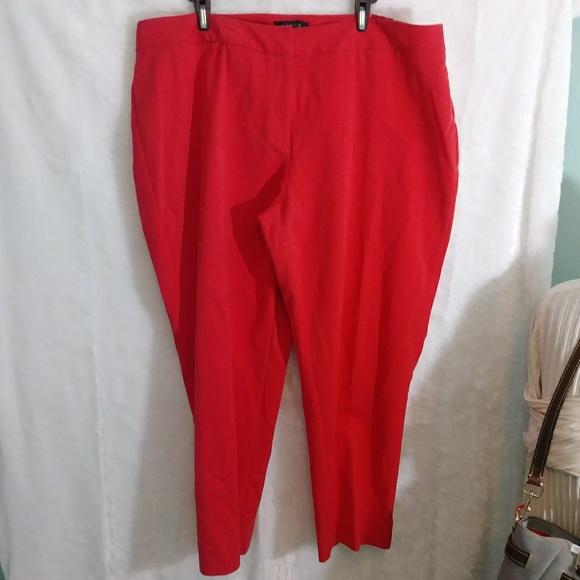Talbots Pants - Talbots Red Ankle Curvy Pants